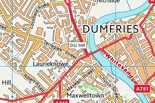 DG2 9AR map - OS VectorMap District (Ordnance Survey)