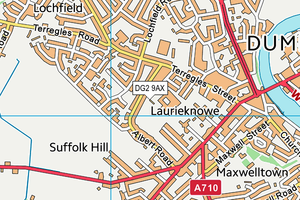 DG2 9AX map - OS VectorMap District (Ordnance Survey)