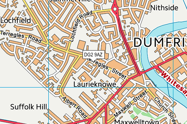 DG2 9AZ map - OS VectorMap District (Ordnance Survey)