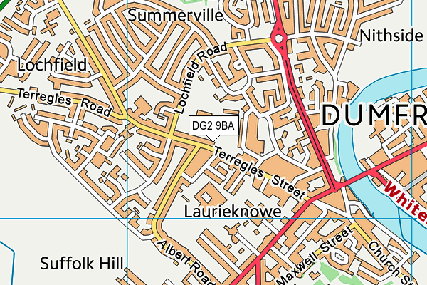 DG2 9BA map - OS VectorMap District (Ordnance Survey)