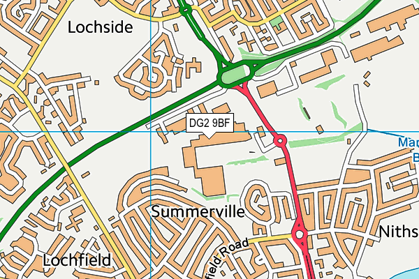 DG2 9BF map - OS VectorMap District (Ordnance Survey)