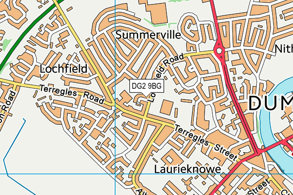 DG2 9BG map - OS VectorMap District (Ordnance Survey)