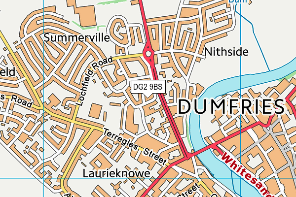 DG2 9BS map - OS VectorMap District (Ordnance Survey)