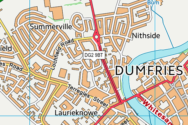 DG2 9BT map - OS VectorMap District (Ordnance Survey)