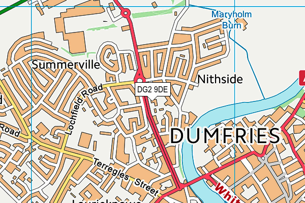 DG2 9DE map - OS VectorMap District (Ordnance Survey)