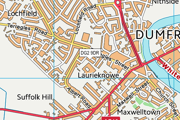 DG2 9DR map - OS VectorMap District (Ordnance Survey)