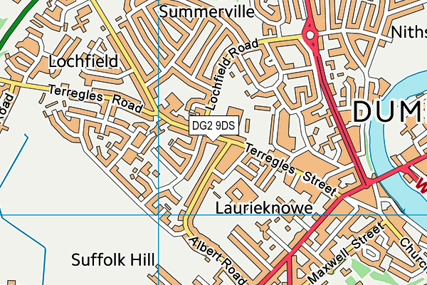 DG2 9DS map - OS VectorMap District (Ordnance Survey)