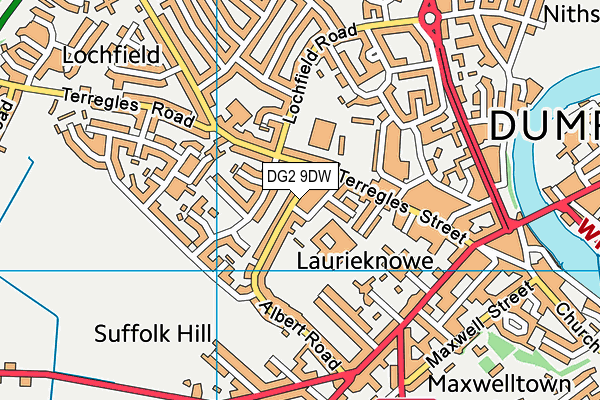 DG2 9DW map - OS VectorMap District (Ordnance Survey)