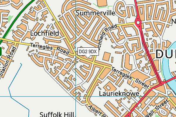 DG2 9DX map - OS VectorMap District (Ordnance Survey)