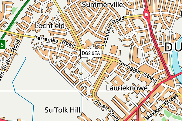 DG2 9EA map - OS VectorMap District (Ordnance Survey)