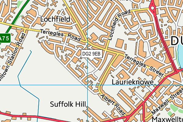 DG2 9EB map - OS VectorMap District (Ordnance Survey)