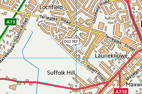 DG2 9EF map - OS VectorMap District (Ordnance Survey)