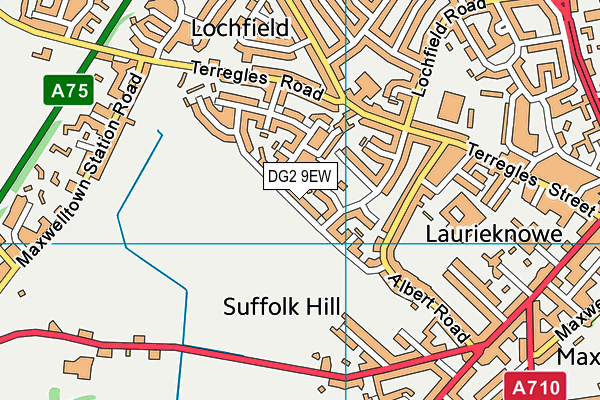 DG2 9EW map - OS VectorMap District (Ordnance Survey)