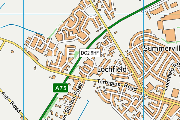 DG2 9HF map - OS VectorMap District (Ordnance Survey)