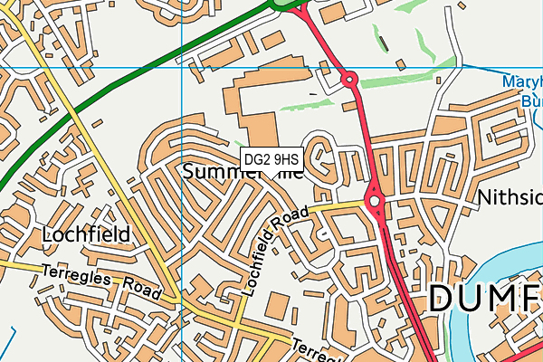 DG2 9HS map - OS VectorMap District (Ordnance Survey)