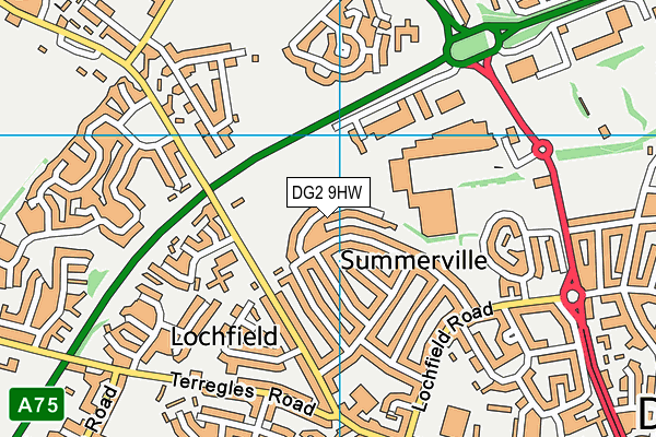 DG2 9HW map - OS VectorMap District (Ordnance Survey)