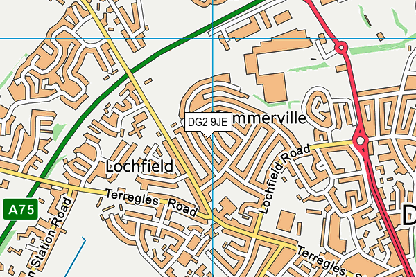 DG2 9JE map - OS VectorMap District (Ordnance Survey)