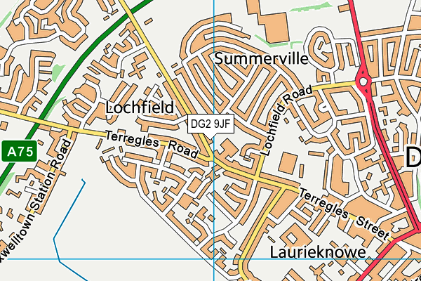 DG2 9JF map - OS VectorMap District (Ordnance Survey)