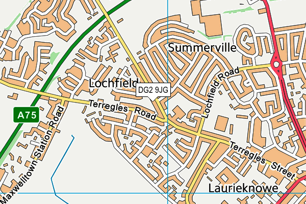 DG2 9JG map - OS VectorMap District (Ordnance Survey)