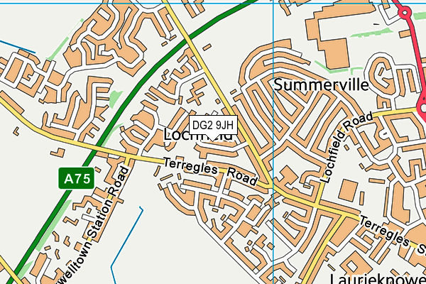 DG2 9JH map - OS VectorMap District (Ordnance Survey)