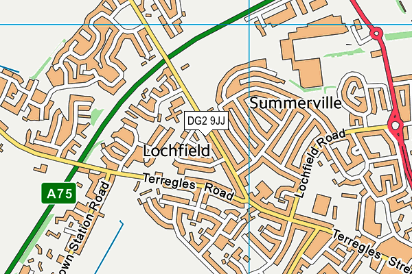 DG2 9JJ map - OS VectorMap District (Ordnance Survey)