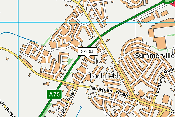 DG2 9JL map - OS VectorMap District (Ordnance Survey)