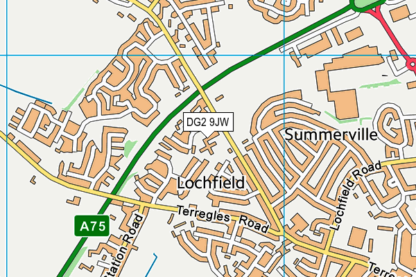 DG2 9JW map - OS VectorMap District (Ordnance Survey)