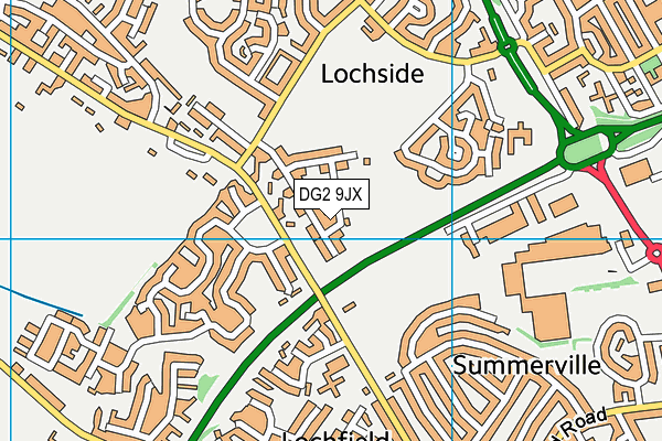 DG2 9JX map - OS VectorMap District (Ordnance Survey)