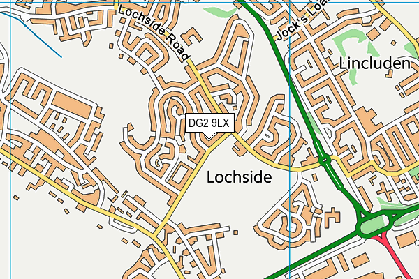 DG2 9LX map - OS VectorMap District (Ordnance Survey)