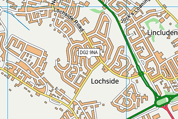 DG2 9NA map - OS VectorMap District (Ordnance Survey)