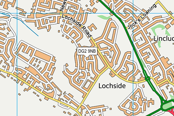 DG2 9NB map - OS VectorMap District (Ordnance Survey)