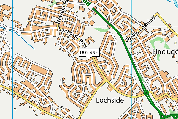 DG2 9NF map - OS VectorMap District (Ordnance Survey)