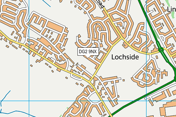 DG2 9NX map - OS VectorMap District (Ordnance Survey)