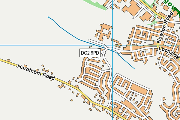 DG2 9PD map - OS VectorMap District (Ordnance Survey)