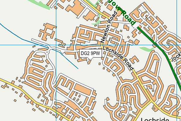 DG2 9PW map - OS VectorMap District (Ordnance Survey)