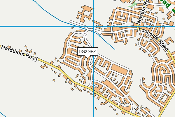 DG2 9PZ map - OS VectorMap District (Ordnance Survey)