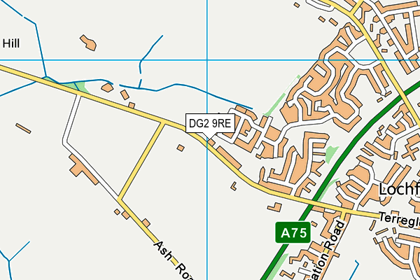 DG2 9RE map - OS VectorMap District (Ordnance Survey)