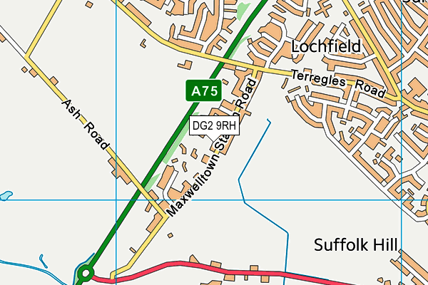 DG2 9RH map - OS VectorMap District (Ordnance Survey)