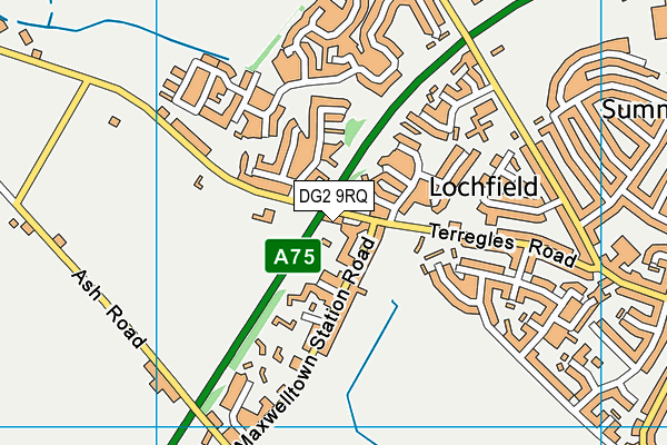 DG2 9RQ map - OS VectorMap District (Ordnance Survey)