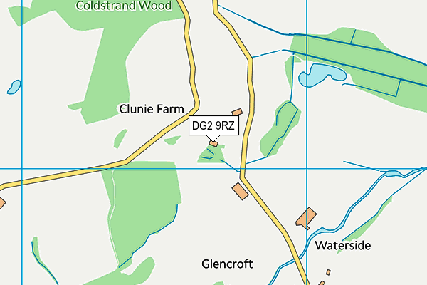 DG2 9RZ map - OS VectorMap District (Ordnance Survey)