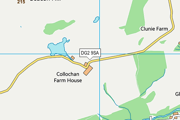 DG2 9SA map - OS VectorMap District (Ordnance Survey)