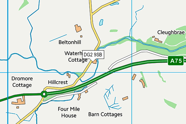 DG2 9SB map - OS VectorMap District (Ordnance Survey)