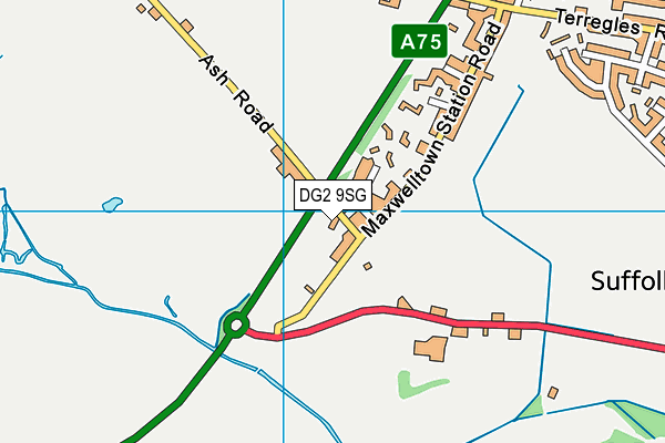 DG2 9SG map - OS VectorMap District (Ordnance Survey)