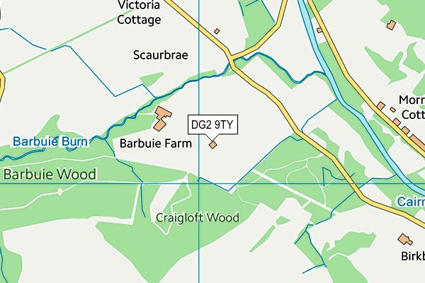 DG2 9TY map - OS VectorMap District (Ordnance Survey)