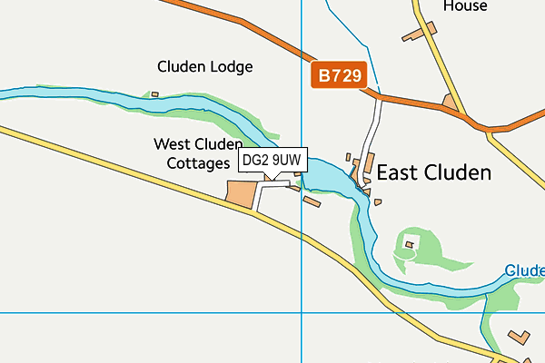 DG2 9UW map - OS VectorMap District (Ordnance Survey)