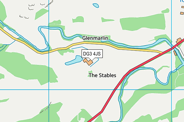 DG3 4JS map - OS VectorMap District (Ordnance Survey)