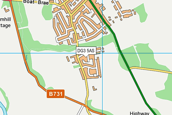 DG3 5AS map - OS VectorMap District (Ordnance Survey)