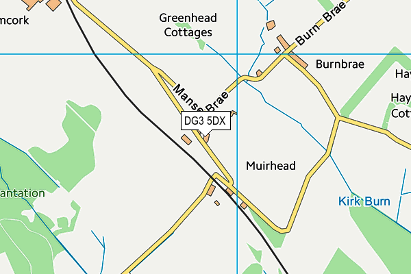 DG3 5DX map - OS VectorMap District (Ordnance Survey)