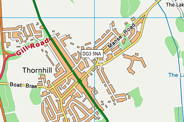 DG3 5NA map - OS VectorMap District (Ordnance Survey)