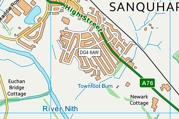 DG4 6AW map - OS VectorMap District (Ordnance Survey)